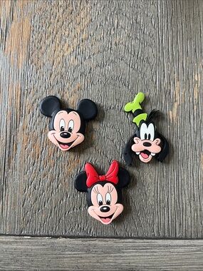 Disney Character Face Magnets Mickey Minnie and Goofy